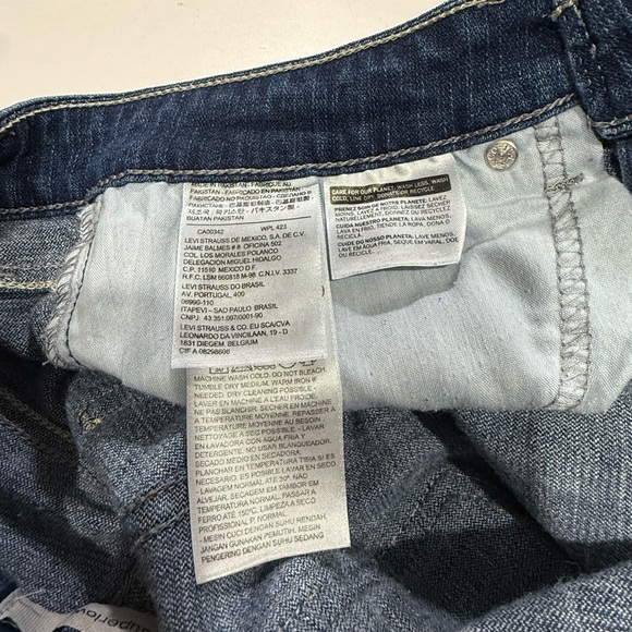 Levi's Blue Flare Wide Leg Jeans Classic Style - Picture 4 of 4